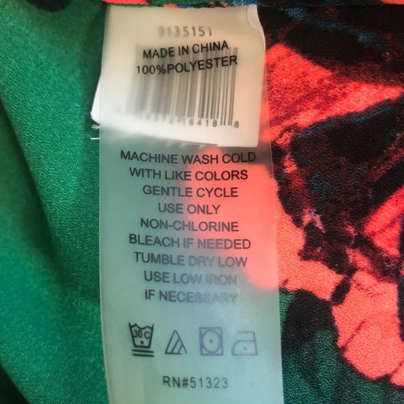 Vince Camuto Floral High/Low Sleeveless Blouse Medium - Picture 8 of 9